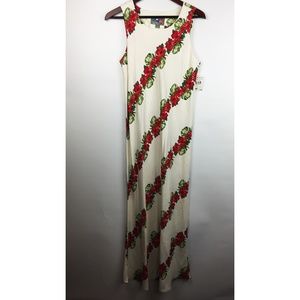 Hilo Hattie M Long Silk Dress Hawaiian